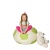 Кресло-мяч детский Экокожа Бело зеленый L (50х50х50 см) Папа Пуф купить в магазине Папа Пуф недорого